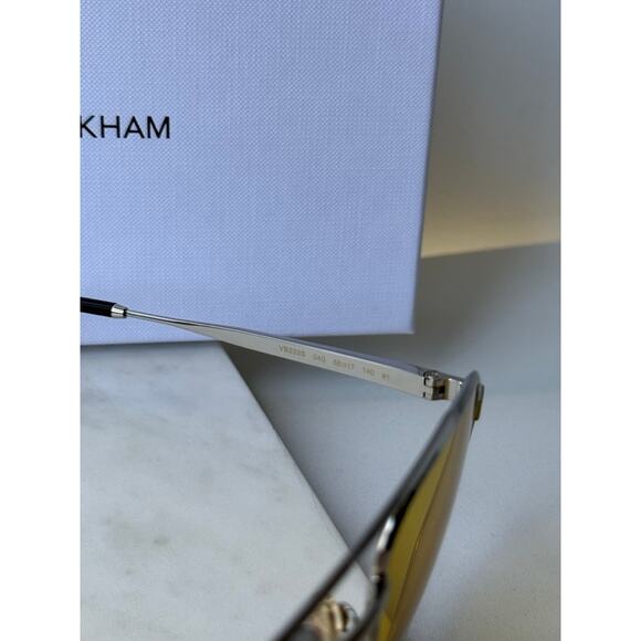 NEW Victoria Beckham VB233S Yellow Lens Aviator - Picture 4 of 5